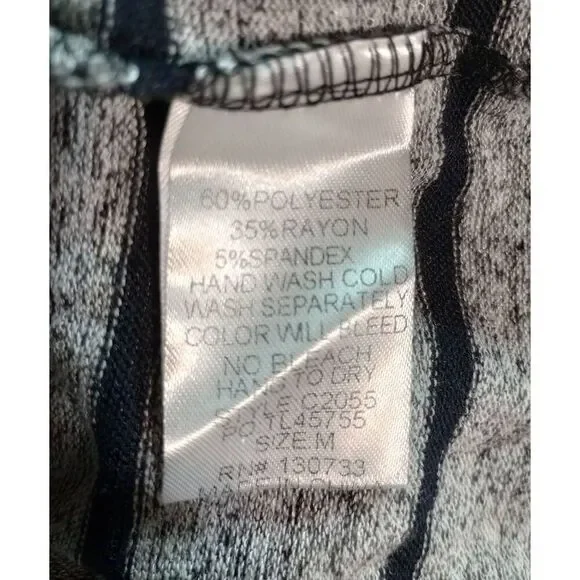 Umgee‎ Sweater Ladies Medium Gray Navy Soft Oversized Cozy Light Weight - Picture 5 of 6